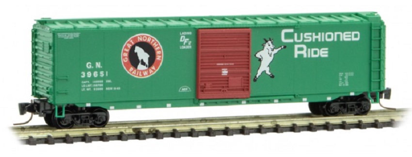 Jade Green Micro-Trains MTL Z-Scale 40ft Box Car Rock Island Weathered #47440 