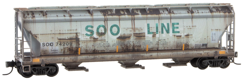 Micro-Trains Line #93070 Canbarb 3 Bay ACF Center Flow Car Rd #74073 