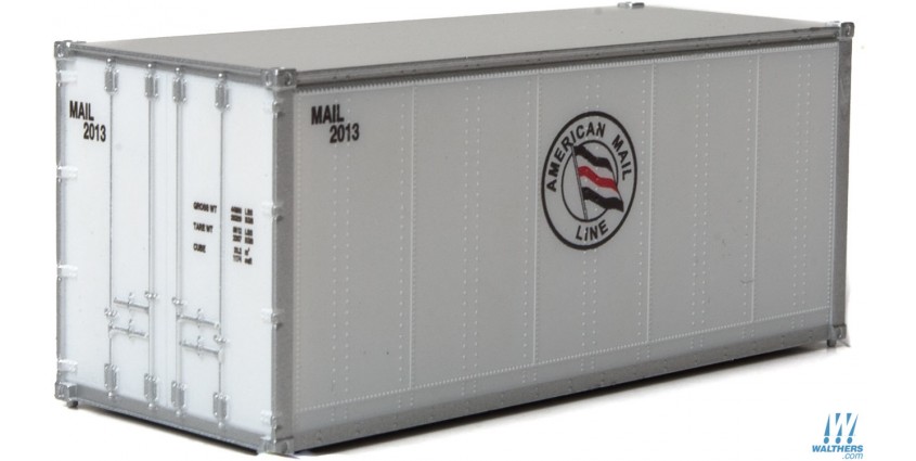 Gray, Red Walthers HO Scale 40' Hi-Cube Refrigerator Shipping Container K-Line 