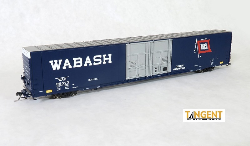 Tangent 25034 series HO Scale Wabash Orig. Greenville 86′ DP Door Box Car Tangent 25034 series HO Scale Wabash Orig. Greenville 86′ DP Door Box Car